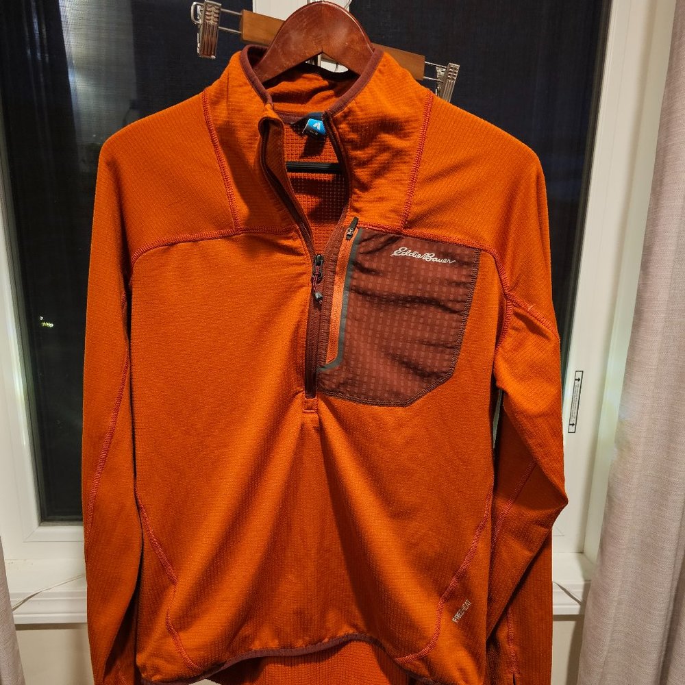 Men's Eddie Bauer High Route Grid Fleece 1/2 Zip Mock Neck Shirt - Medium